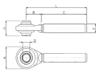 Oberlenkerspindel, GewindespindelKat 1, 30x3,5 Rechtsgewinde
