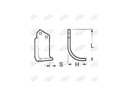 Fräsmesser   116 x 170 x 10 MM RECHTS Ø 12,5