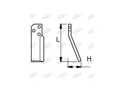 Fräsmesser 75 x 225 MM RECHTS