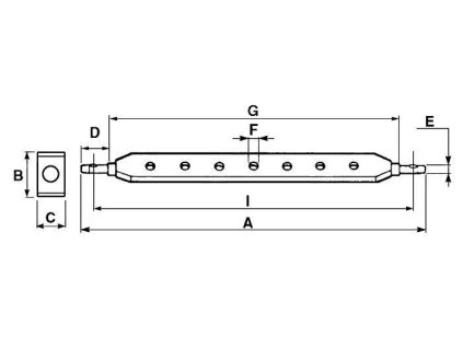 Ackerschiene, Kat.2, 830x63x30mm