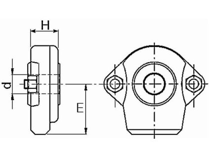 FIAT  Kugelgelenk -Schweißbar flach  25,4mm