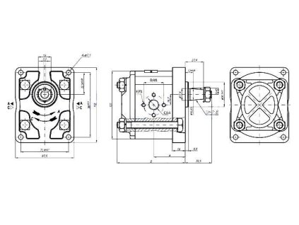 Hydraulikpumpe GR2 R/H 11,4 rechts