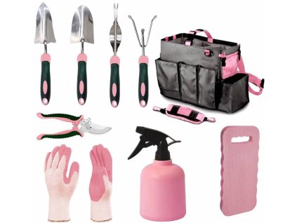 GARTENGERÄTE-SET 9TLG. ROSA