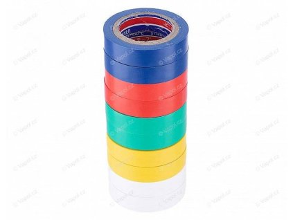 PVC-Isolierband 0,13 mm x 15 mm x 20 m farbig 10 Stück, Carmotion