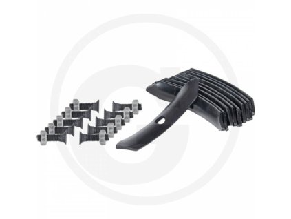 Satz mit 10 Stück Grubberscharen, komplett mit Schraube und Mutter M10x35 mm 8.8