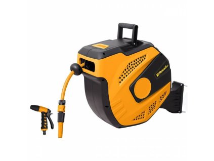 Riwall PRO RWHR 27 SET Selbstaufrollender Gartenschlauchaufroller mit 27 m Gartenschlauch und Zubehör
