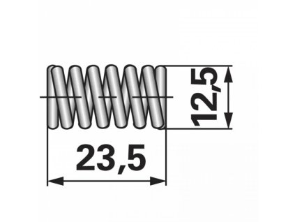 Druckfeder außen, ø 12,5 mm, Länge 23,5 mm 66.01.04