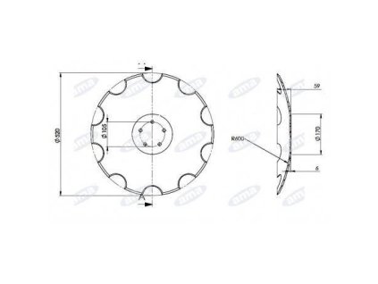 Gezahnte Scheibe Ø 520/6mm HORSCH