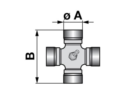 Kreuzgarnitur  W2100, 22 x 55 mm 10.01.141, Buchsenschmierung