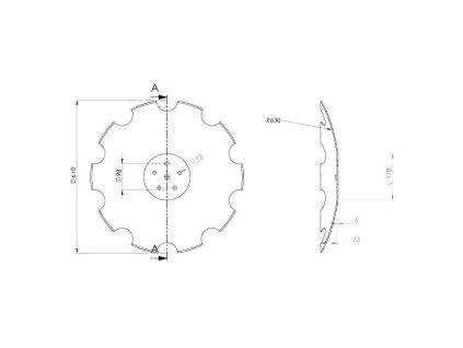 Verzahnte Scheibe Ø 610/6mm SKF 5x13mm
