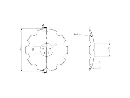Verzahnte Scheibe Ø 610/5mm SKF 5x13mm