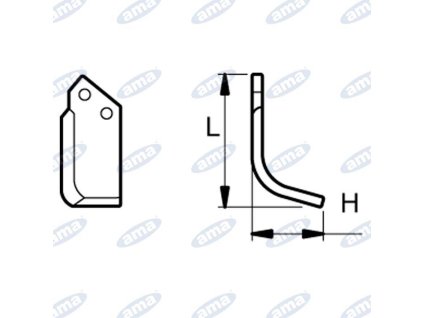 Fräsmesser 115 X 197 MM RECHTS Ø 12,5