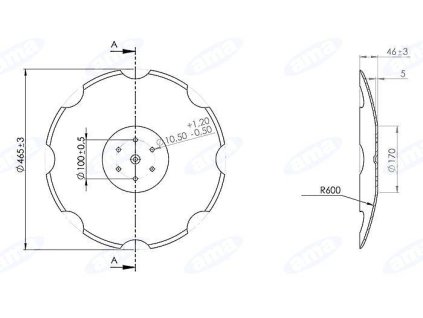 Scheibe Ø 465/5mm LEMKEN, Gz