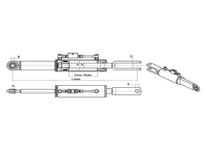 Hydraulischer Aufhänger 40x80x830 mm