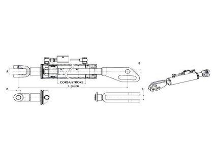 Hydraulische Hubstrebe  630/800