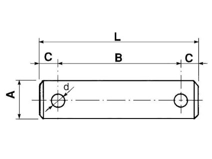 Bolzen zum dritten Punkt 66 mm