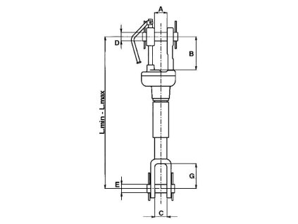 Hubstrebe 660-800 mm