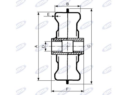 Blechrad mit Rollenlager 320x100 mm