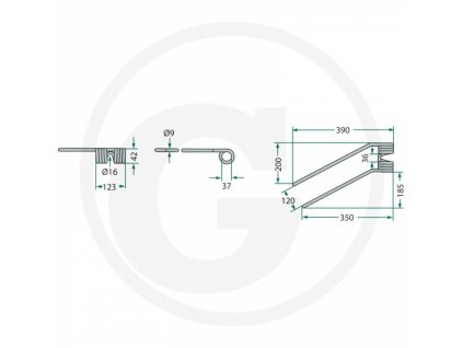 Feder für FELLA-Wender (rechts)