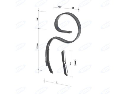 FLEX  Kultivatorzinke  45x10, mit Schar