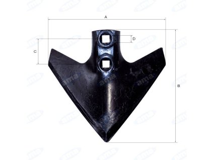 Schieber, Breite 250 mm/2 Löcher/Material 8 mm