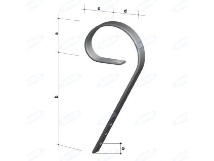 Schleppzinke  45x10, ohne Schar