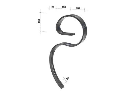 Garezinke 60x12 mm, mit Spitze