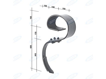 Blattfederzinke  TITAN, mit Schar 65X8 mm