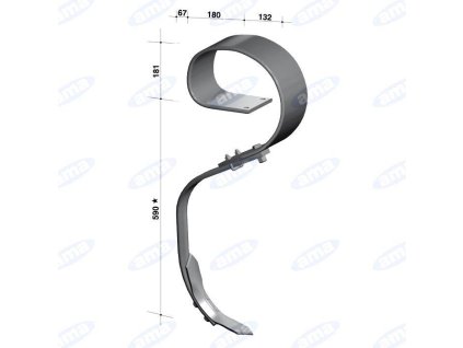 Blattfederzinke  DV N6 2F, CP7458  mit Schar