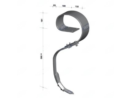 Blattfederzinke DV N5 4F, ohne Schar