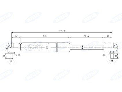 Gasdruckfeder 180 mm - 275 mm