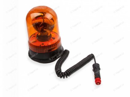 Rundumleuchte 12/24V Kabel 2m mit Stecker für Zigarettenanzünder. Magnet-Befestigung