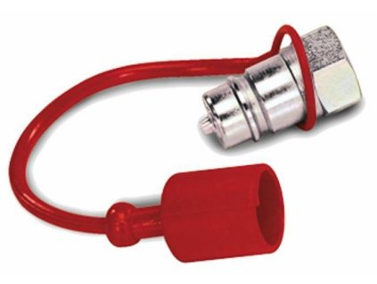 Staubschutz für Schnellkupplung - Stecker 1/4" Rot