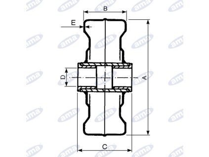 Eisenrad mit einem Durchmesser von 225 mm