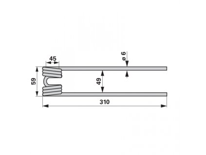 Feder für TON-Häcksler, STS Prachatice, SP4-066
