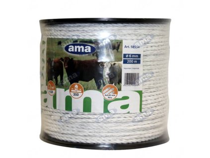 Leitfähiges Seil Ø 6 mm, 6 Adern Ø 0,20 mm, Länge 200 m