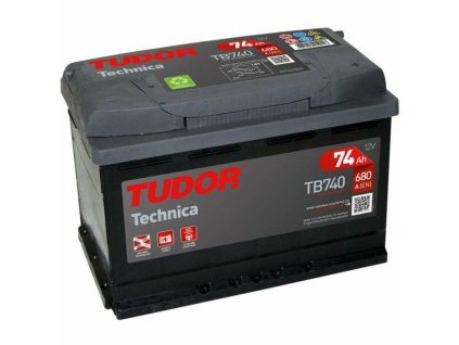 Autobatterie 12V, 74Ah, 680A, 278x175x190 mm