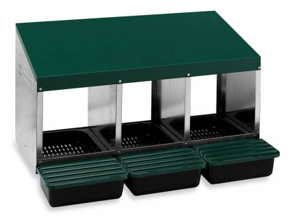 Legenest für Hühner mit Eiersammelkorb GAUN 10140 dreifach