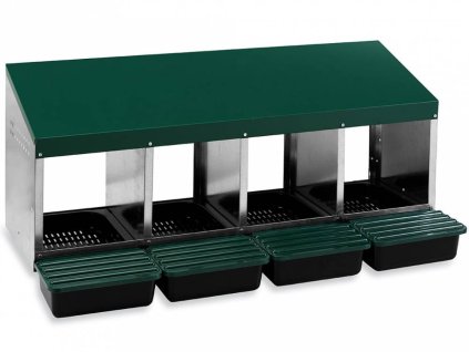 Legenest für Hühner mit Eiersammelkorb GAUN 10103 viersitzig