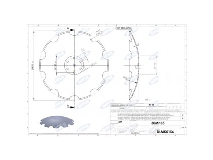 Gezahnte Scheibe Ø 620/6mm LEMKEN