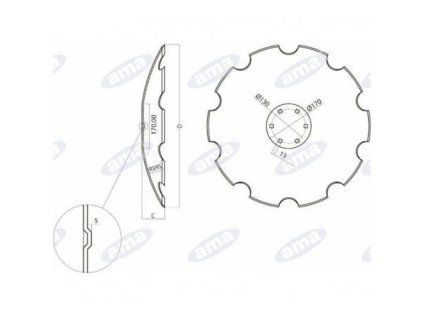Gezahnte Scheibe Ø620/5mm LEMKEN