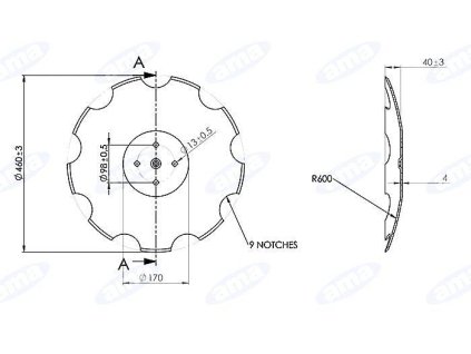 Verzahnte Scheibe Ø 560/4mm SKF