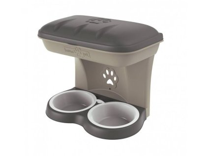 Wandhalterung für Haustiernäpfe MAXI, braun