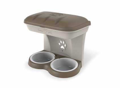 Wandhalterung für Haustiernapf MINI, braun