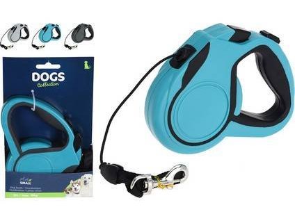 Selbstaufrollende Hundeleine, Größe. S, 3 m / 10 kg, Farbmischung.