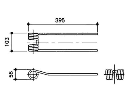 Dreherfeder 56x103x395