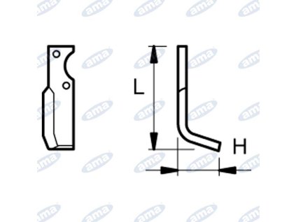 Fräsmesser 71 X 176 MM LINKS Ø 10,5