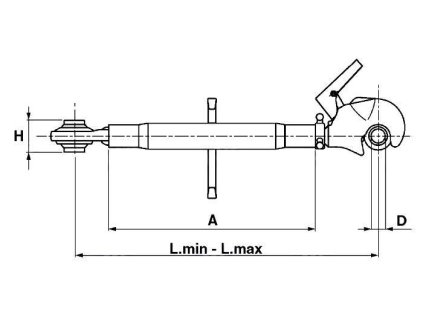Mech. Oberlenker mit Fanghaken, Rapid Serie Kat.3 - Länge 620/940mm