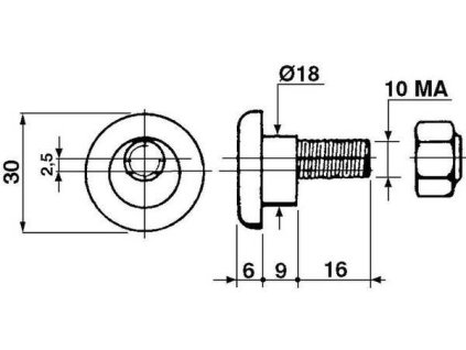 Messerbolzen Typ VICON, NEW HOLLAND, JOHN DEERE