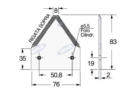 John CASE Mähmesserklinge,  Orig.Nr. 206236